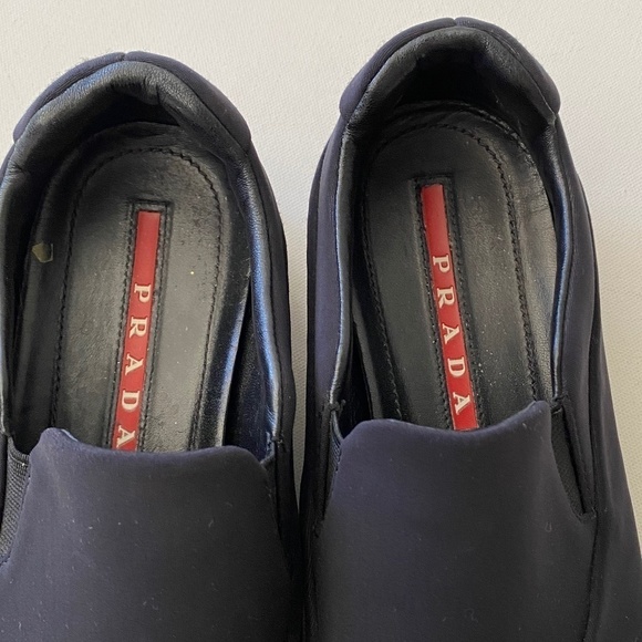 Prada Black Slip On Sneakers Size 39 - Picture 3 of 7